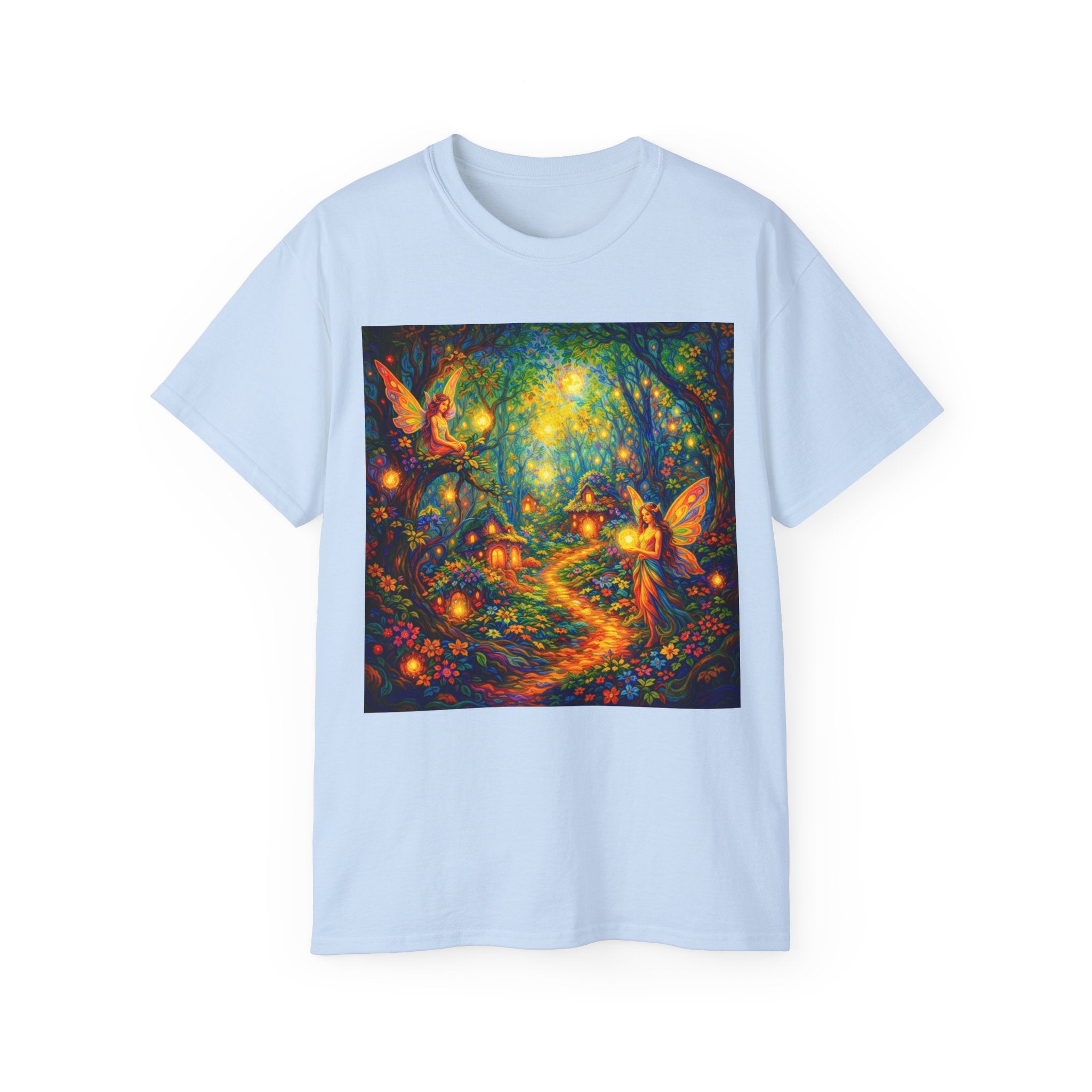 Fairy Forest Cotton T-Shirt — Whimsical Glow Woodland Tee