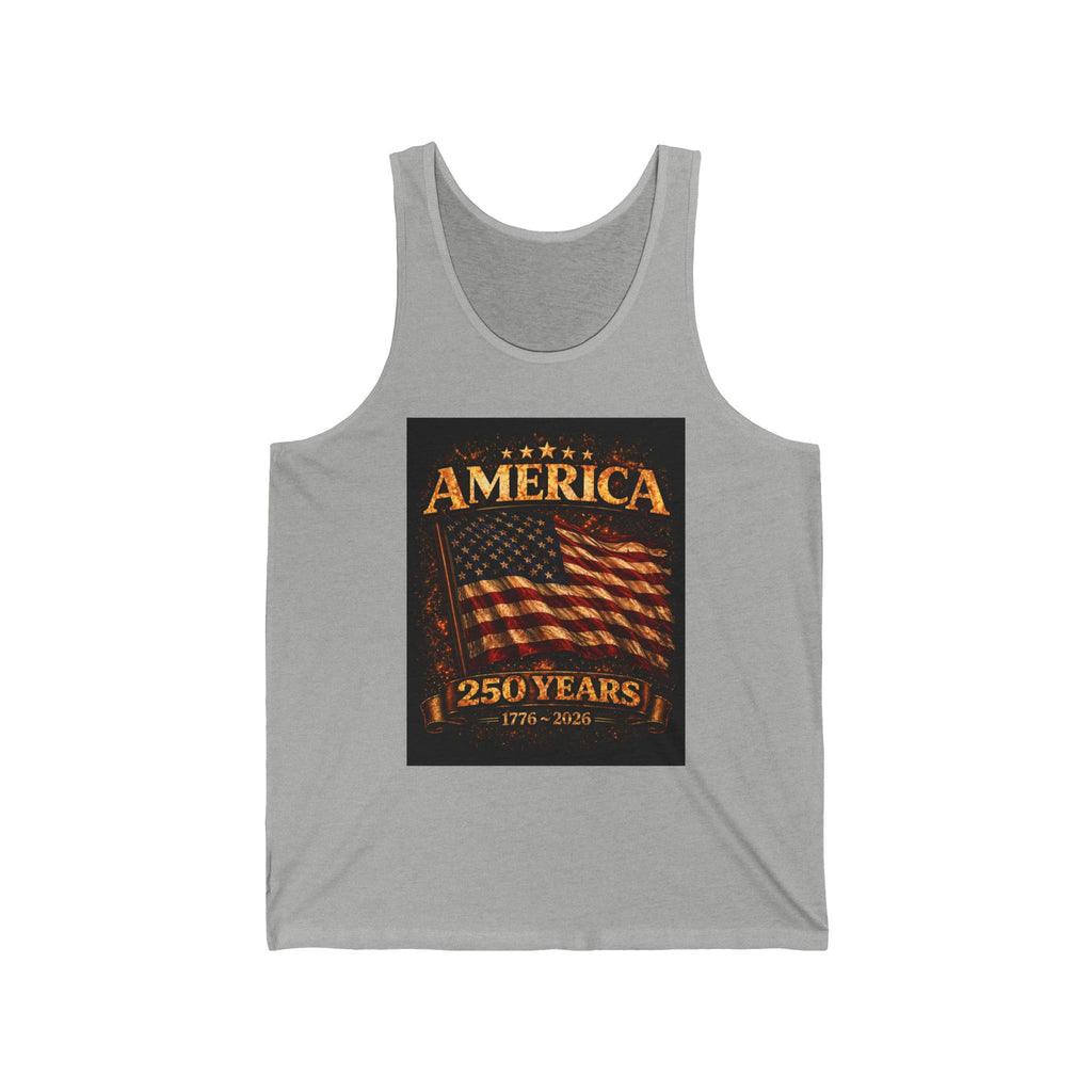 America 250 Years Flag Tank Top — 1776–2026 Patriotic Fourth of July Tank