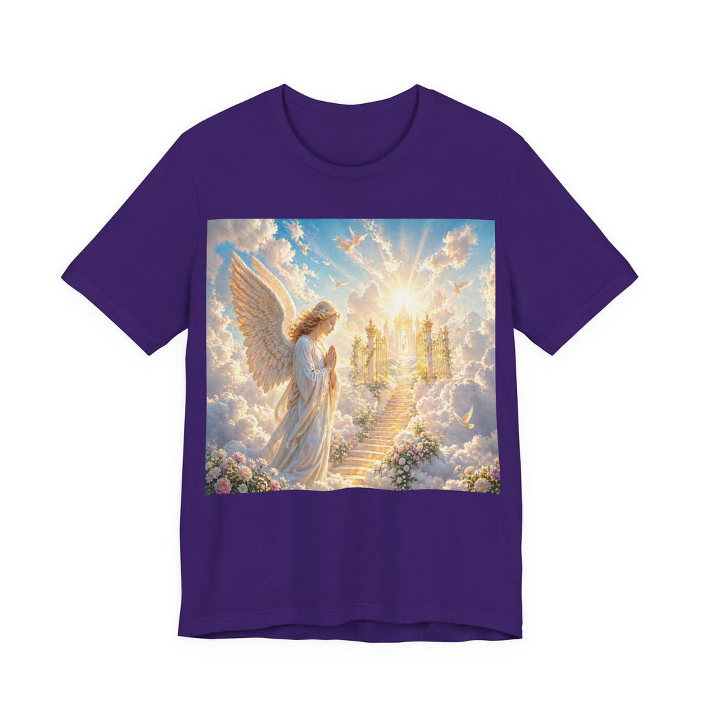 Heavenly Angel Stairway T-Shirt — Serene Christian Faith Tee