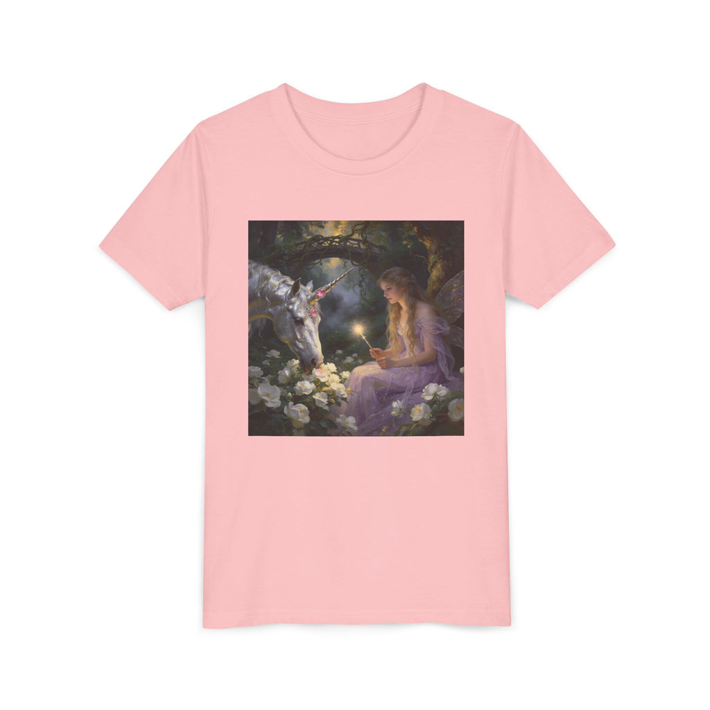 Magical Unicorn & Girl Youth Tee – Fantasy Kids Shirt