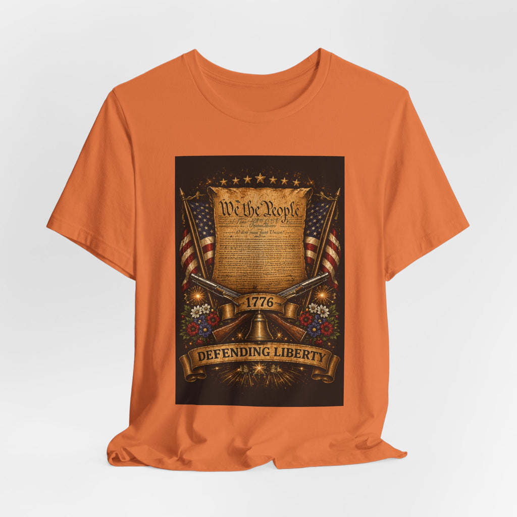 Defending Liberty 1776 T-Shirt — 'We the People' Patriotic Constitution Tee