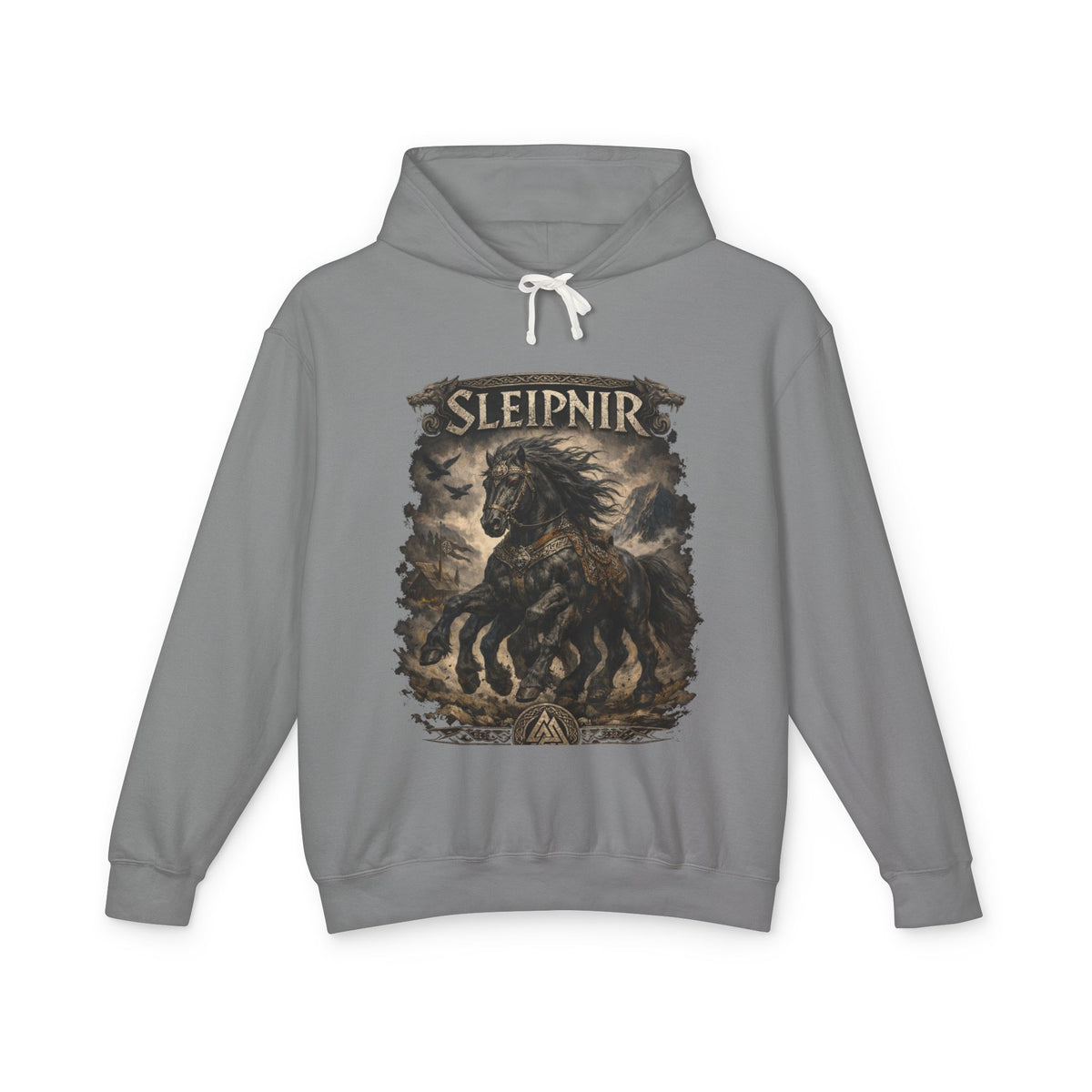 Sleipnir Norse Mythology Hoodie — Viking Horse Graphic Pullover