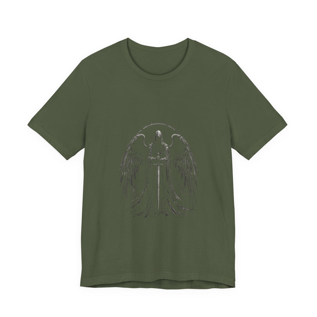 Guaediand Angel Wings Tee — Gothic Guardian Angel Short Sleeve Shirt