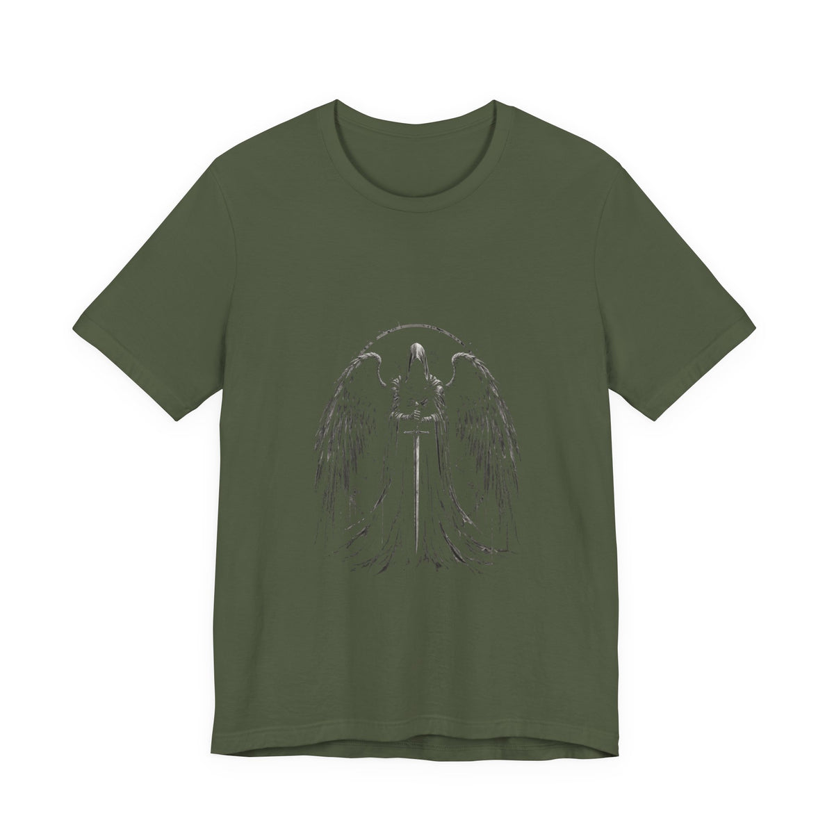 Guaediand Angel Wings Tee — Gothic Guardian Angel Short Sleeve Shirt