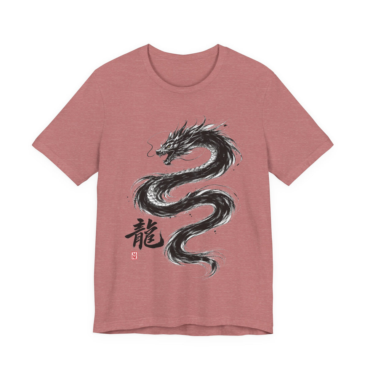 Dragon Brushstroke Tee — Asian Ink Dragon T-Shirt
