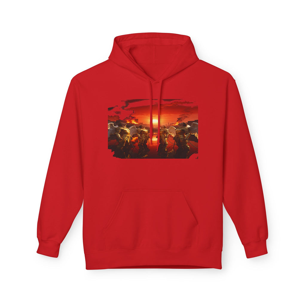 Revelation 7:1 End of times-Four angels standing on the four corners of the earth as seen from heaven-Art Graphic Pullover