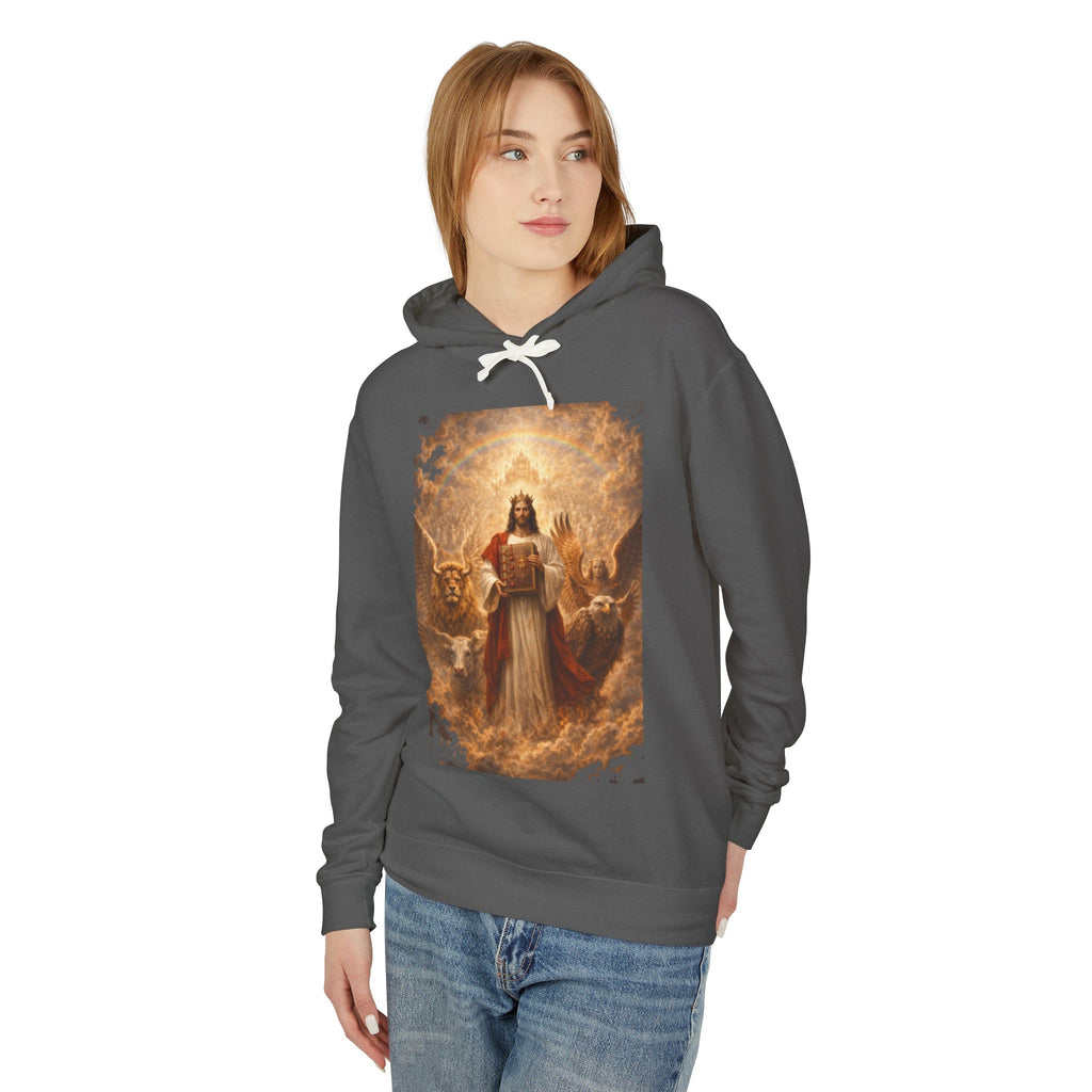Revelation 5-10 Jesus Christ Illustration Hoodie — Religious Faith Graphic Hoodie