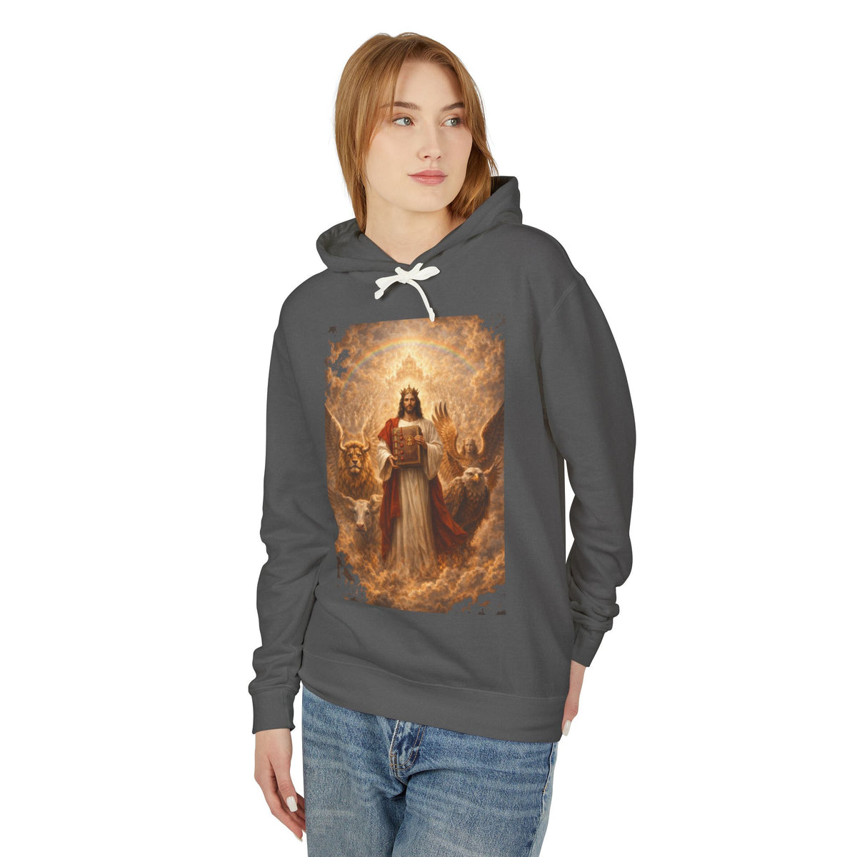 Revelation 5-10 Jesus Christ Illustration Hoodie — Religious Faith Graphic Hoodie