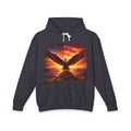 Eagle Rising Hoodie — Patriotic Bald Eagle Sunset Graphic Sweatshirt