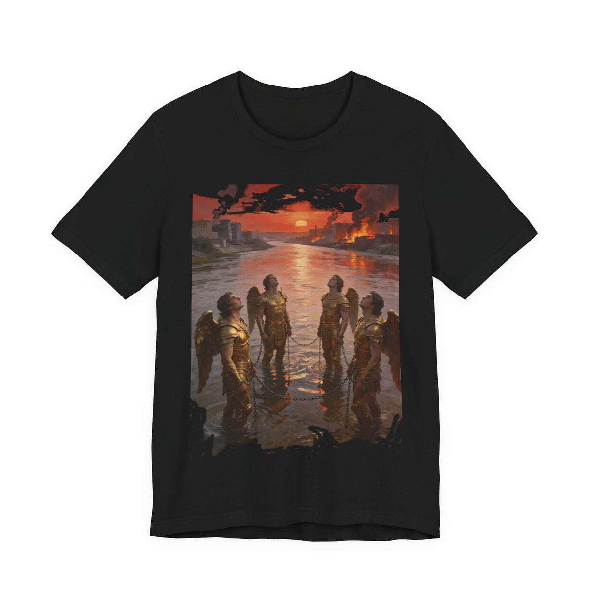 Revelation 9 reveals four fallen angels bound in the Euphrates River,T-Shirt