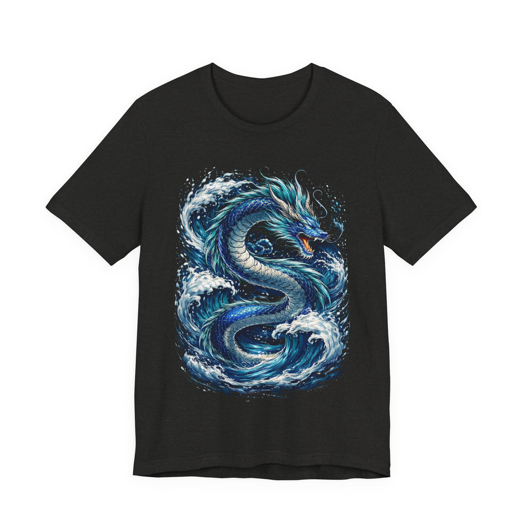 Ocean Dragon Graphic Tee — Blue Wave Serpent T-Shirt
