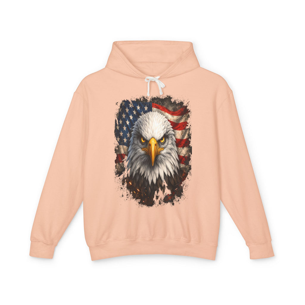 American Bald Eagle Hoodie — Patriotic Flag Graphic Sweatshirt