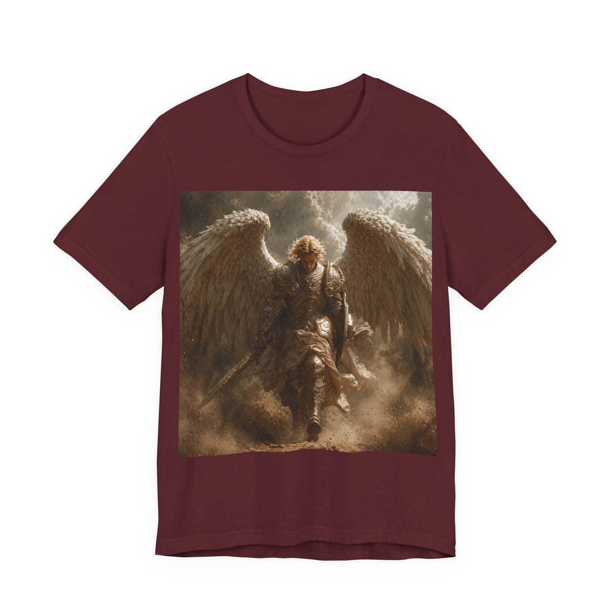 Angel Warrior T‑Shirt — Dramatic Winged Guardian Graphic Tee