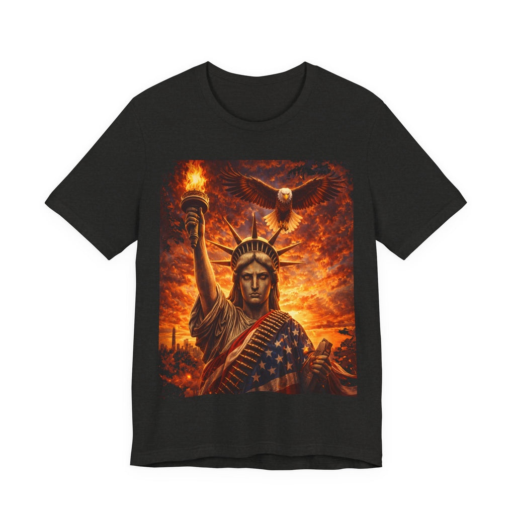 Statue of Liberty Eagle Graphic Tee — Patriotic American Flag T-Shirt