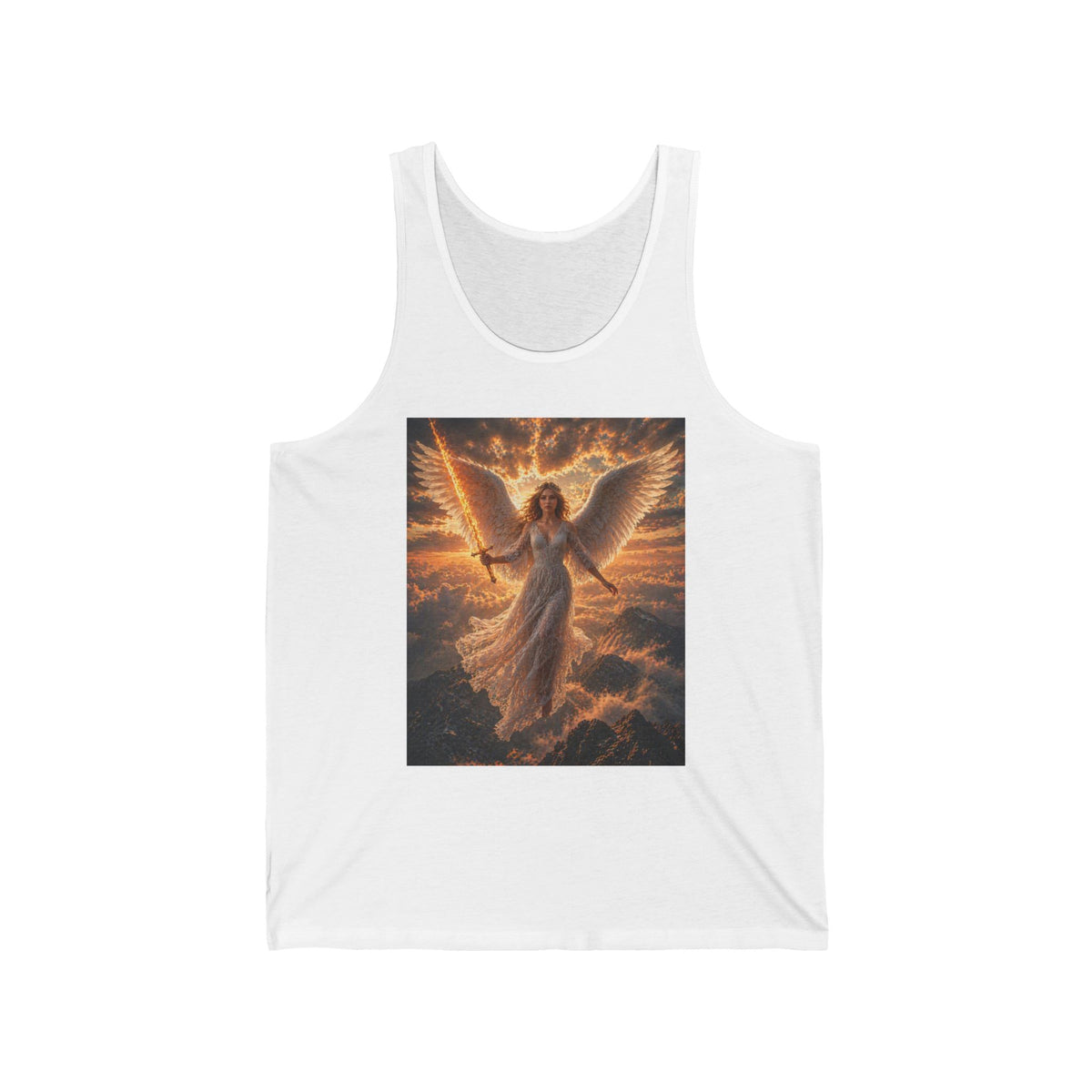 Angel Wings Tank Top — Radiant Guardian Angel Graphic Tank