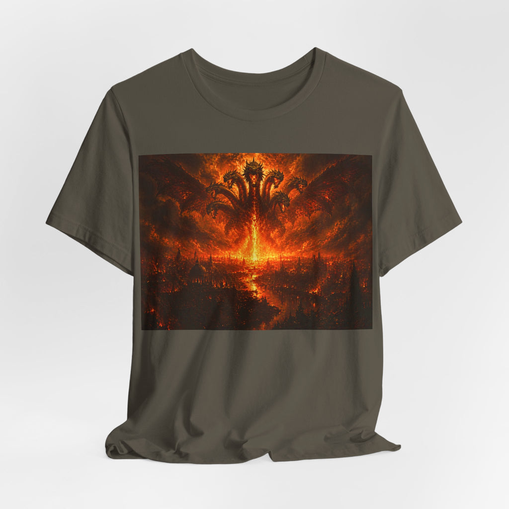 The seven headed dragon from the end of times T‑Shirt — Dark Graphic Tee