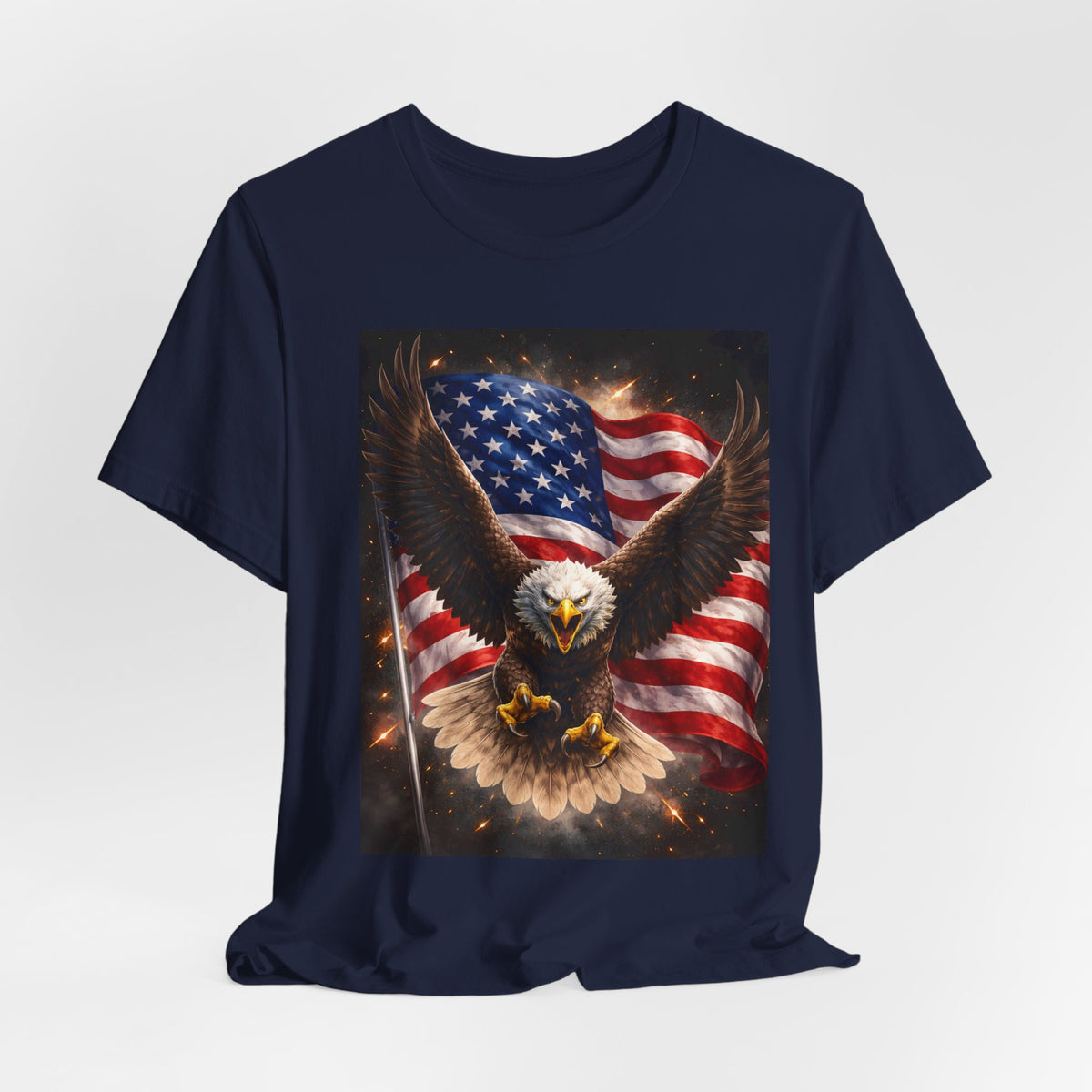 Patriotic Eagle T-Shirt — American Flag Bald Eagle Graphic Tee