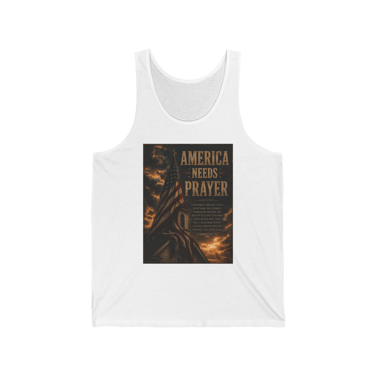 America Needs Prayer Tank Top — Religious Patriot Prayer Graphic Tank