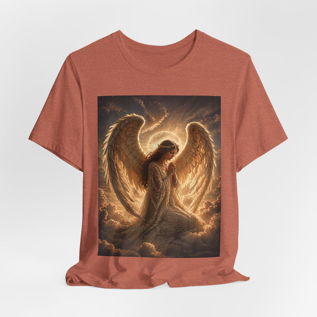 Angel Wings T-Shirt — Golden Seraph Prayer Tee