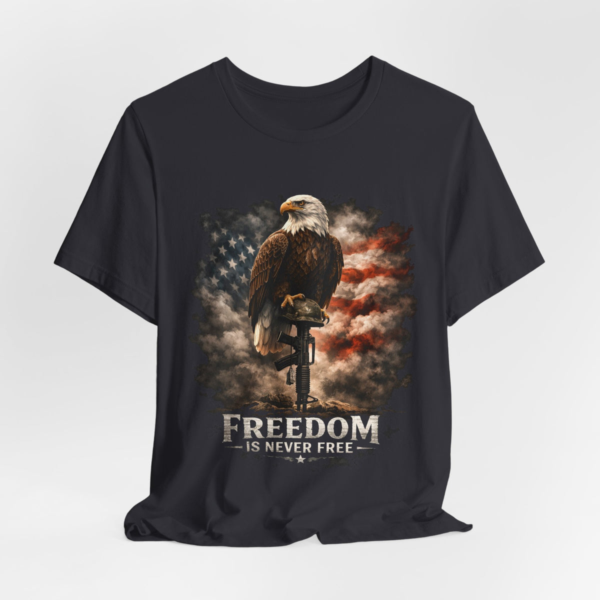 Freedom Is Never Free Eagle T‑Shirt — Patriotic American Flag Tee