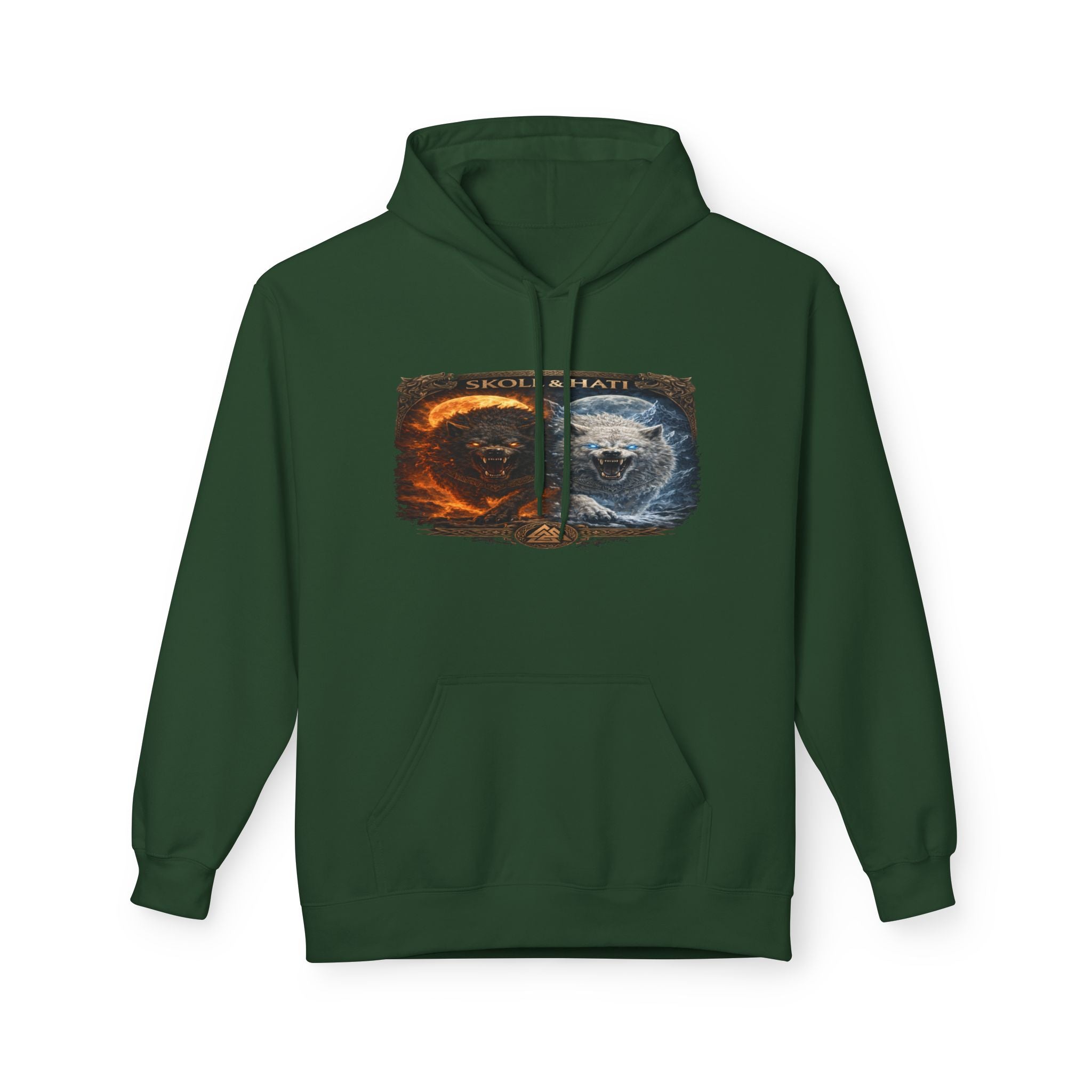 Skoll and Hati – The Wolves of the Sun and Moon Hoodie — Fire & Water Yin Yang Graphic Hoodie