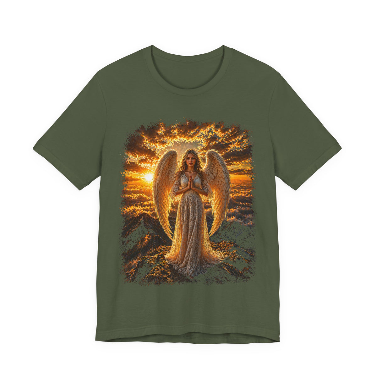 Angel Sunset Tee — Spiritual Guardian Wings T-Shirt
