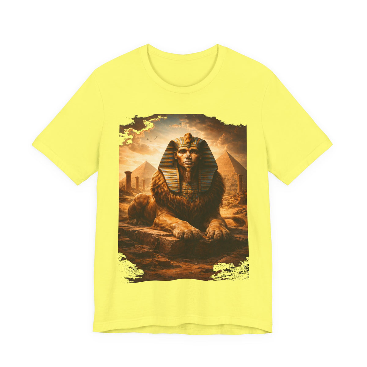 Egyptian Sphinx Graphic Tee — Vintage Pyramid Sunset T-Shirt
