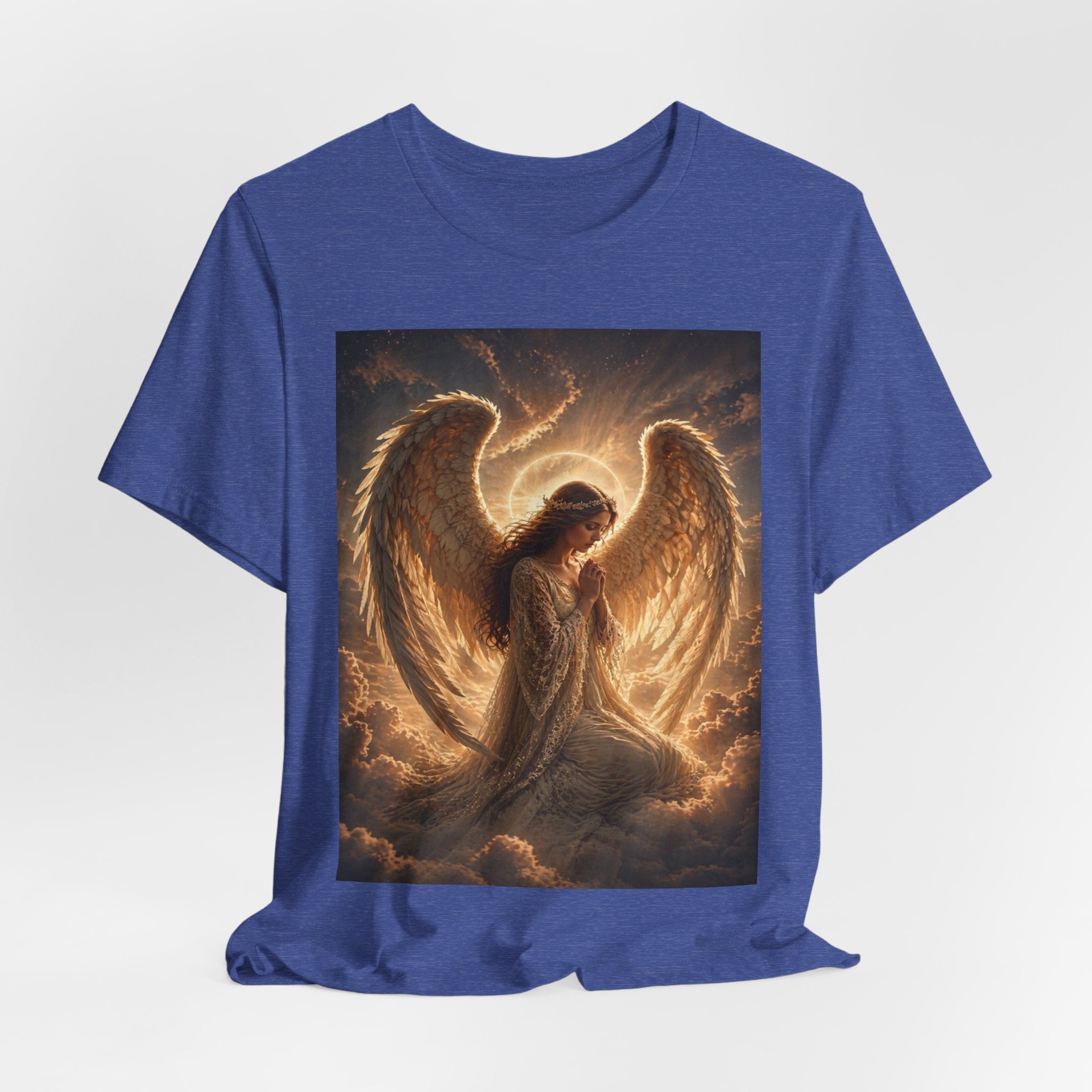 Angel Wings T-Shirt — Golden Seraph Prayer Tee