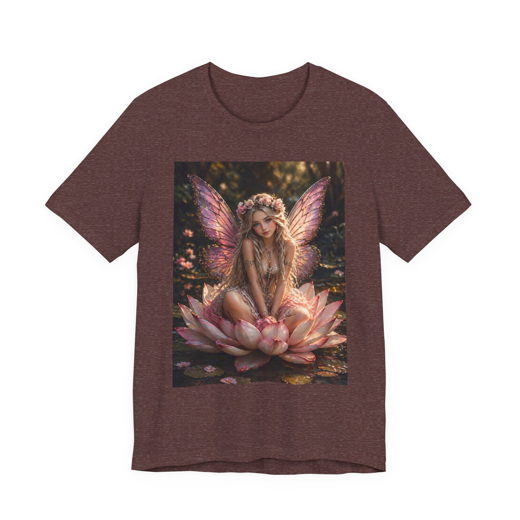 Fairy Lotus T-Shirt — Enchanted Winged Fairy Graphic Tee