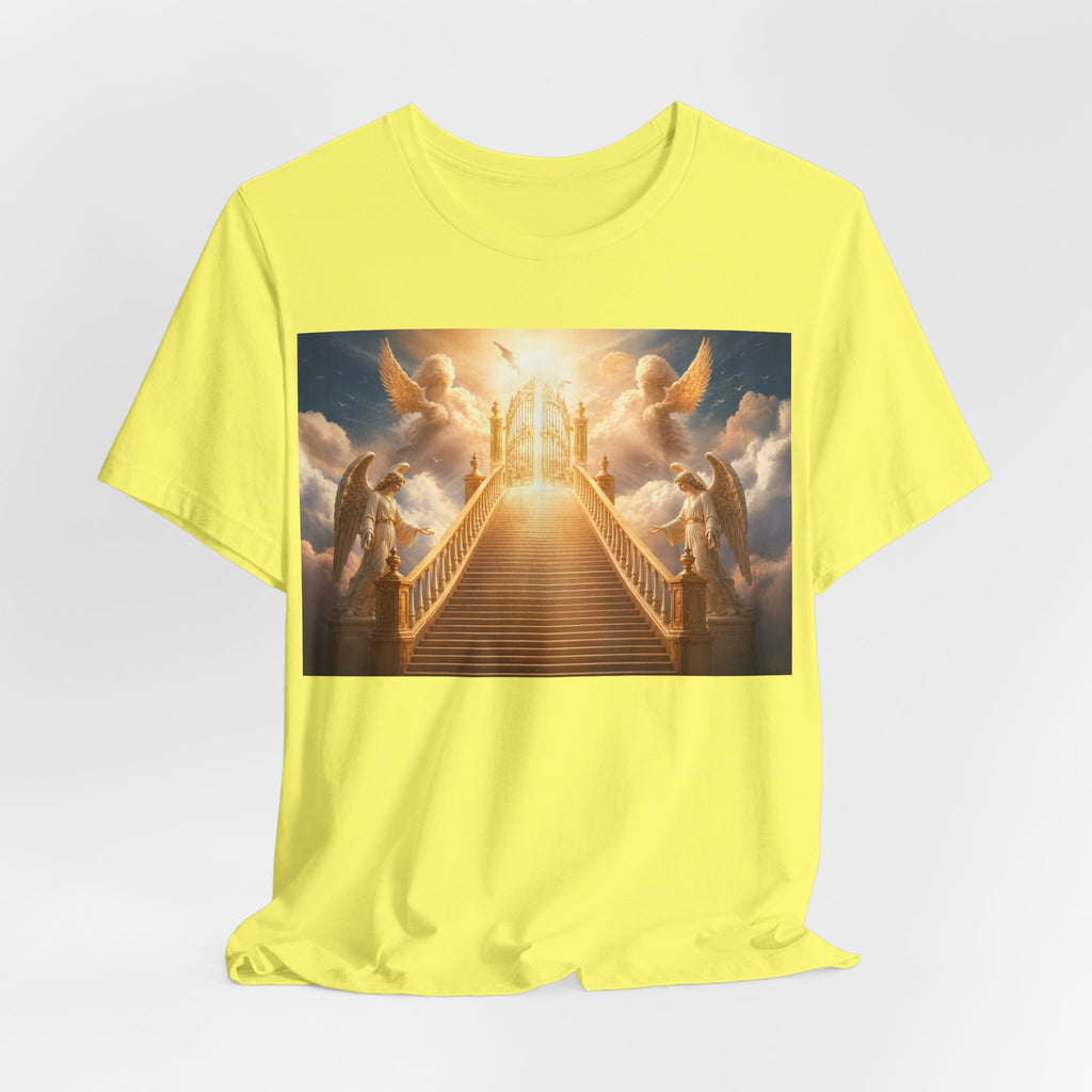 Heavenly Stairway T‑Shirt — Golden Gates Angelic Design