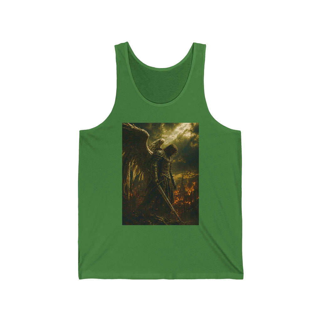 Angel Warrior Tank Top — Dark Fantasy Guardian Graphic Tank