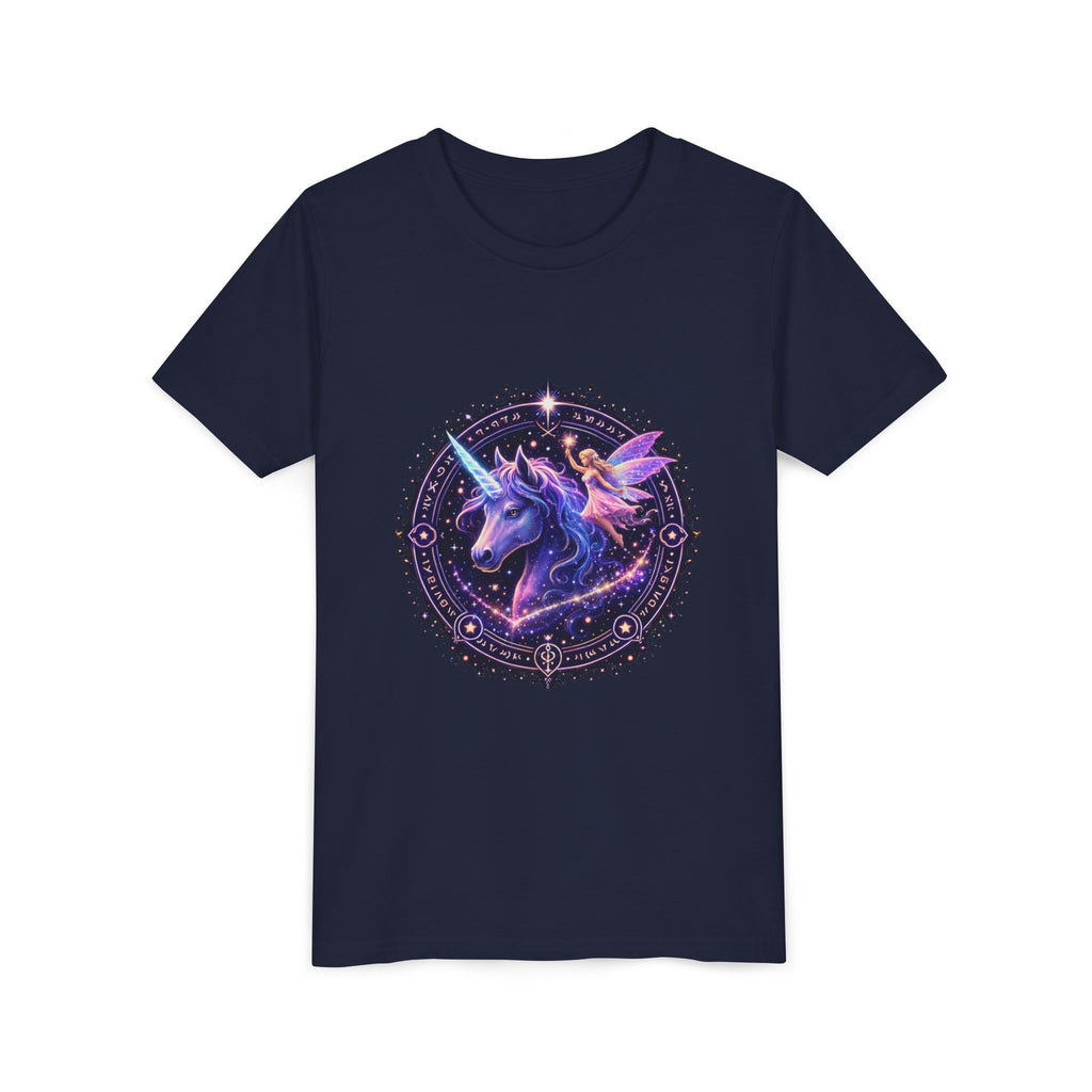 Youth Unicorn Tee — Magical Purple Galaxy Unicorn Graphic Shirt