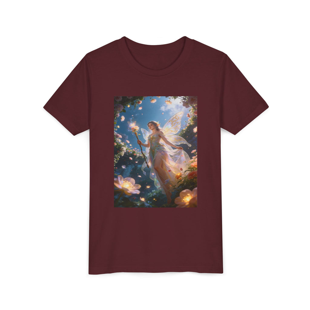 Fairy Glow Youth Tee — Enchanted Forest Fairy Graphic T-Shirt