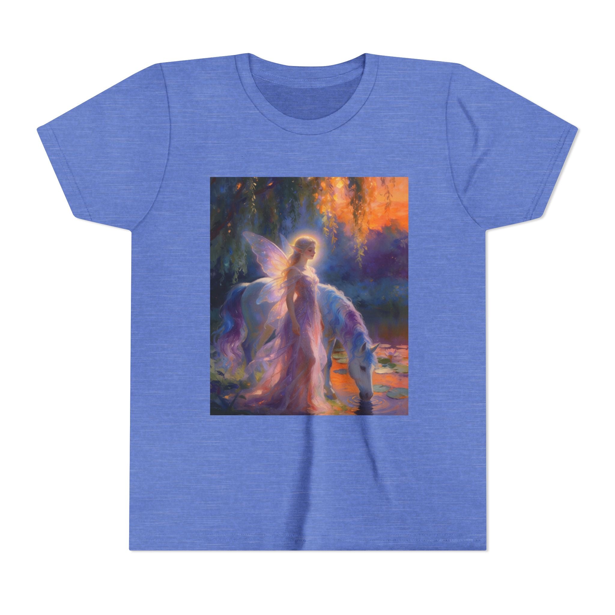Fairy and Unicorn Youth Tee — Magical Fantasy Kids T-Shirt