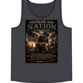 Founding Our Nation Tank Top — Patriotic Christian Veteran USA Flag Design (Proverbs 3:5-6)