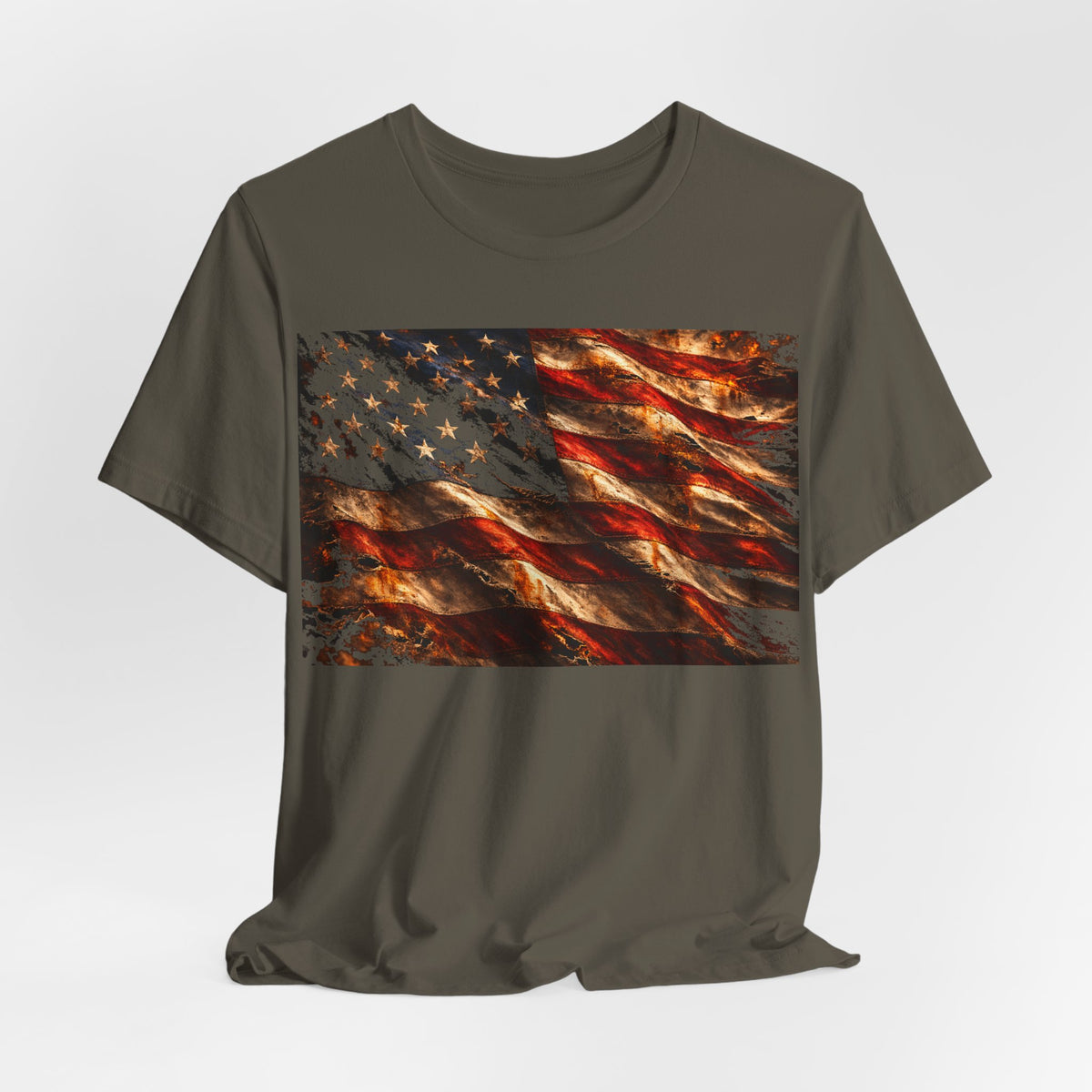 American Flag T-Shirt — Vintage Distressed Stars & Stripes Tee
