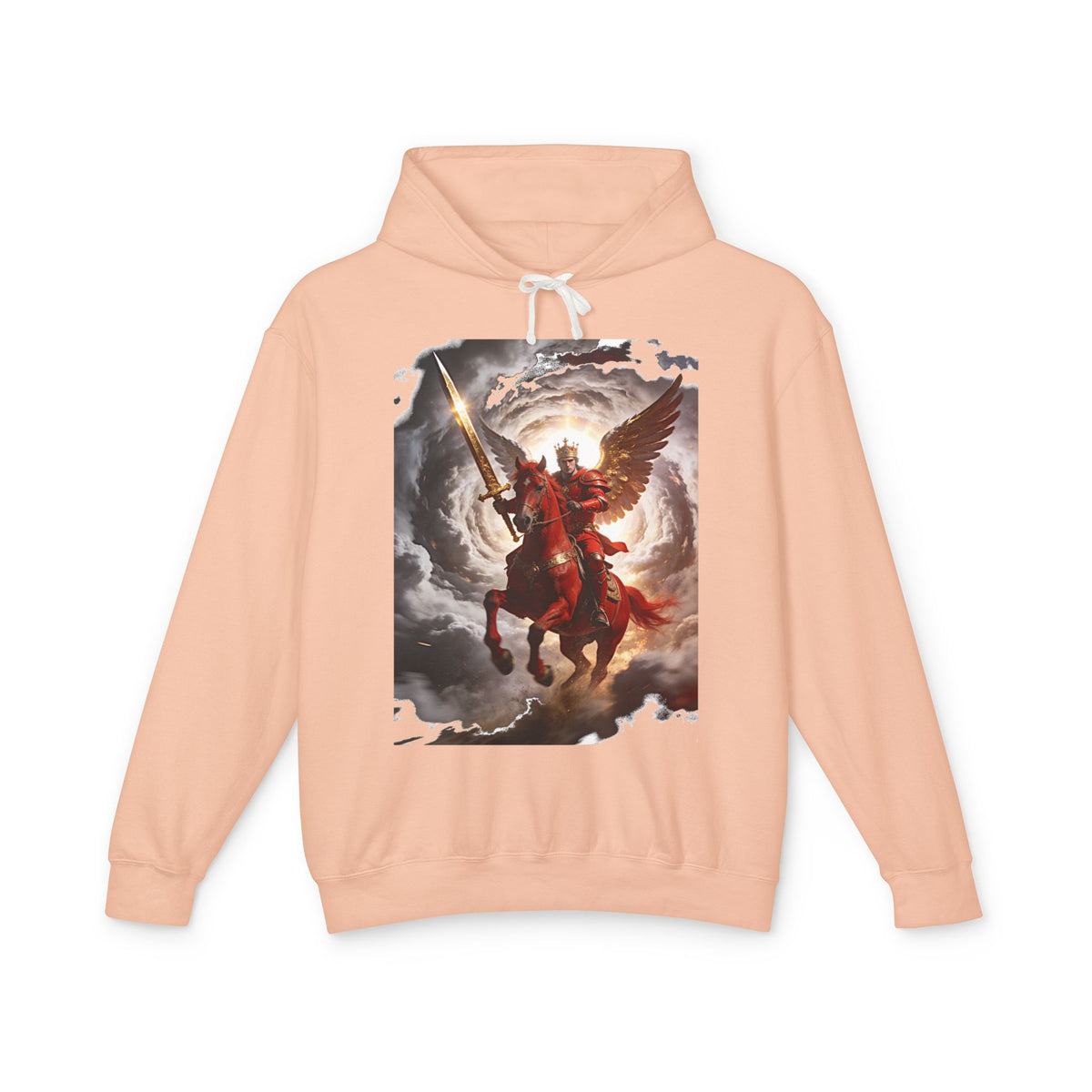 Archangel Warrior Hoodie — Saint Michael Celestial Battle Graphic Sweatshirt