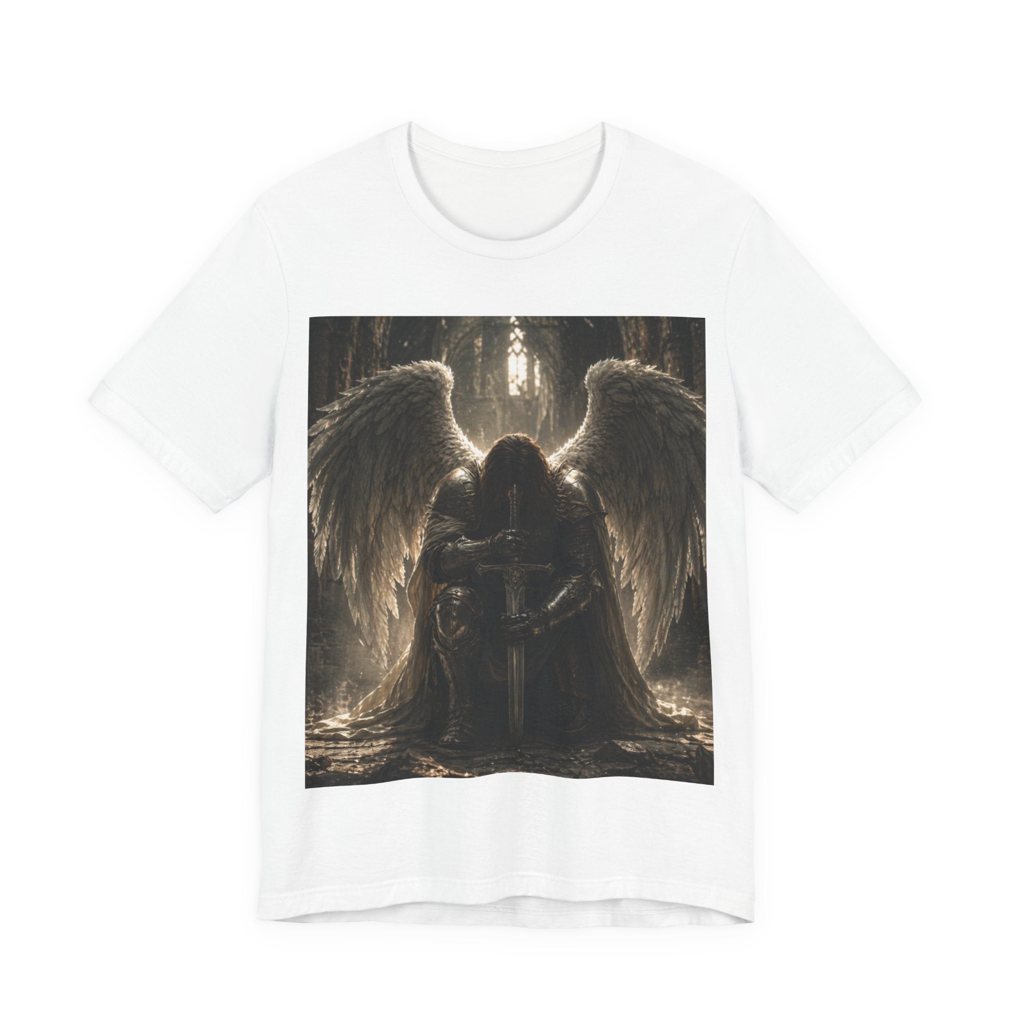 Dark Angel Graphic Tee — Gothic Winged Angel Art T-Shirt