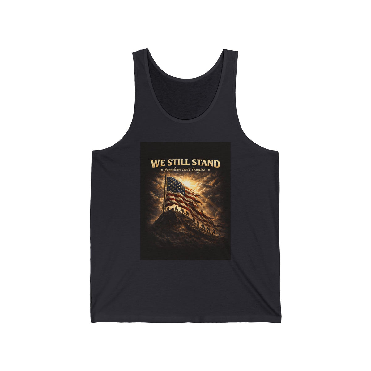 Patriotic Tank Top "We Still Stand" American Flag Memorial Graphic