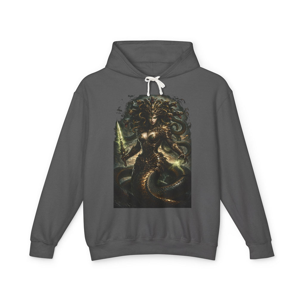 Medusa Mythology Hoodie — Dark Gorgon Graphic Sweatshirt