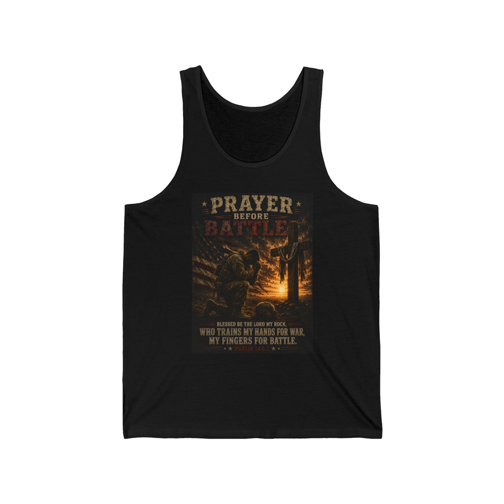 Prayer Before Battle Tank Top — Military Faith Graphic Tank