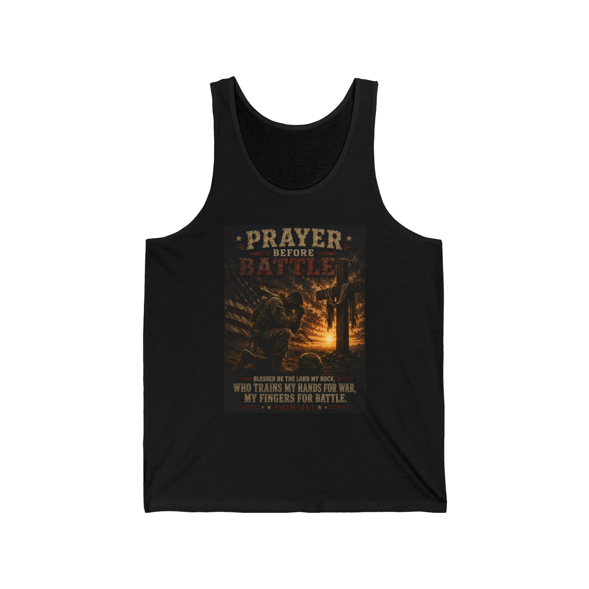 Prayer Before Battle Tank Top — Military Faith Graphic Tank