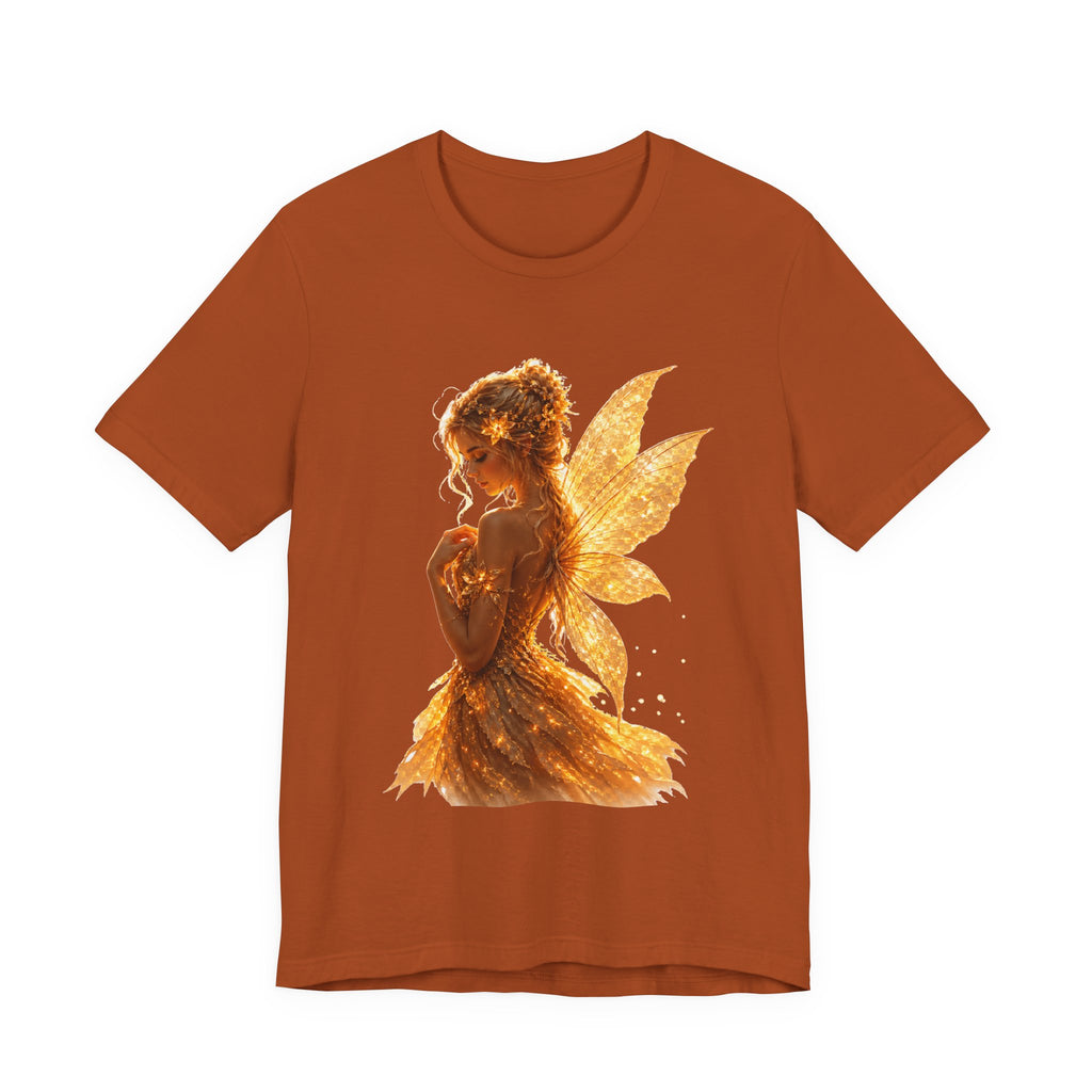 Golden Fairy T‑Shirt — Sparkling Fairy Silhouette Tee
