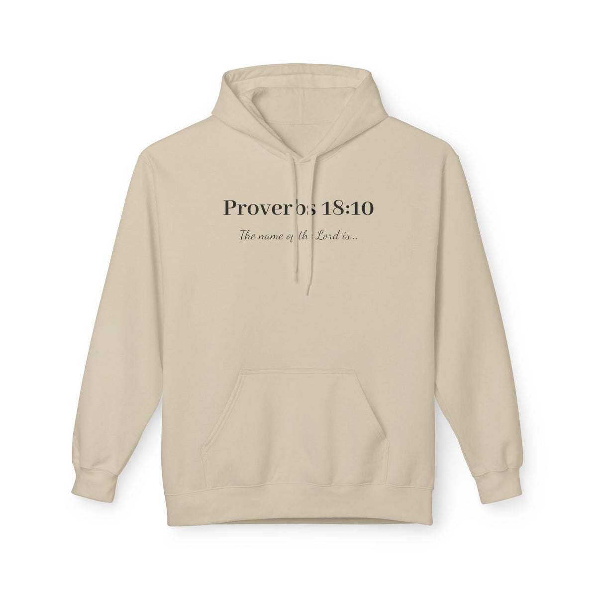 Proverbs 18:10 Hoodie — Scripture Faith Prayer Pullover