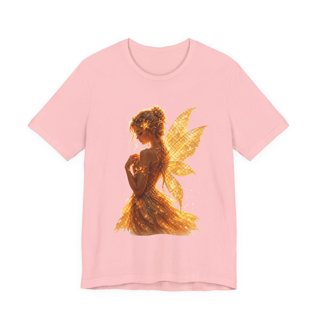 Golden Fairy T‑Shirt — Sparkling Fairy Silhouette Tee