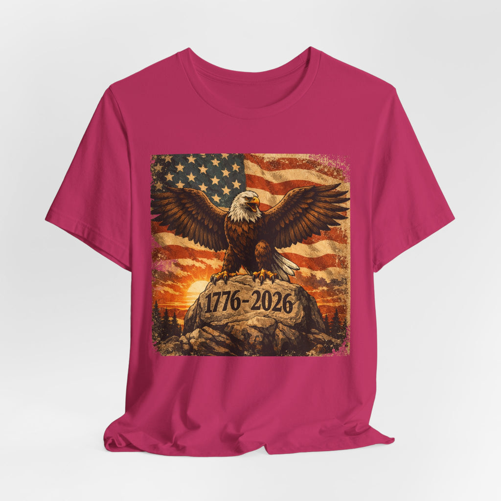 Patriotic Eagle Tee — 1776-2026 American Flag Graphic T-Shirt