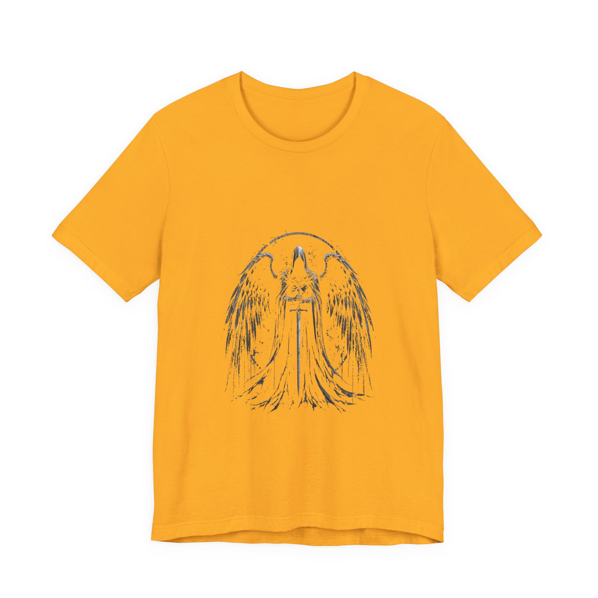 Guaediand Angel Wings Tee — Gothic Guardian Angel Short Sleeve Shirt