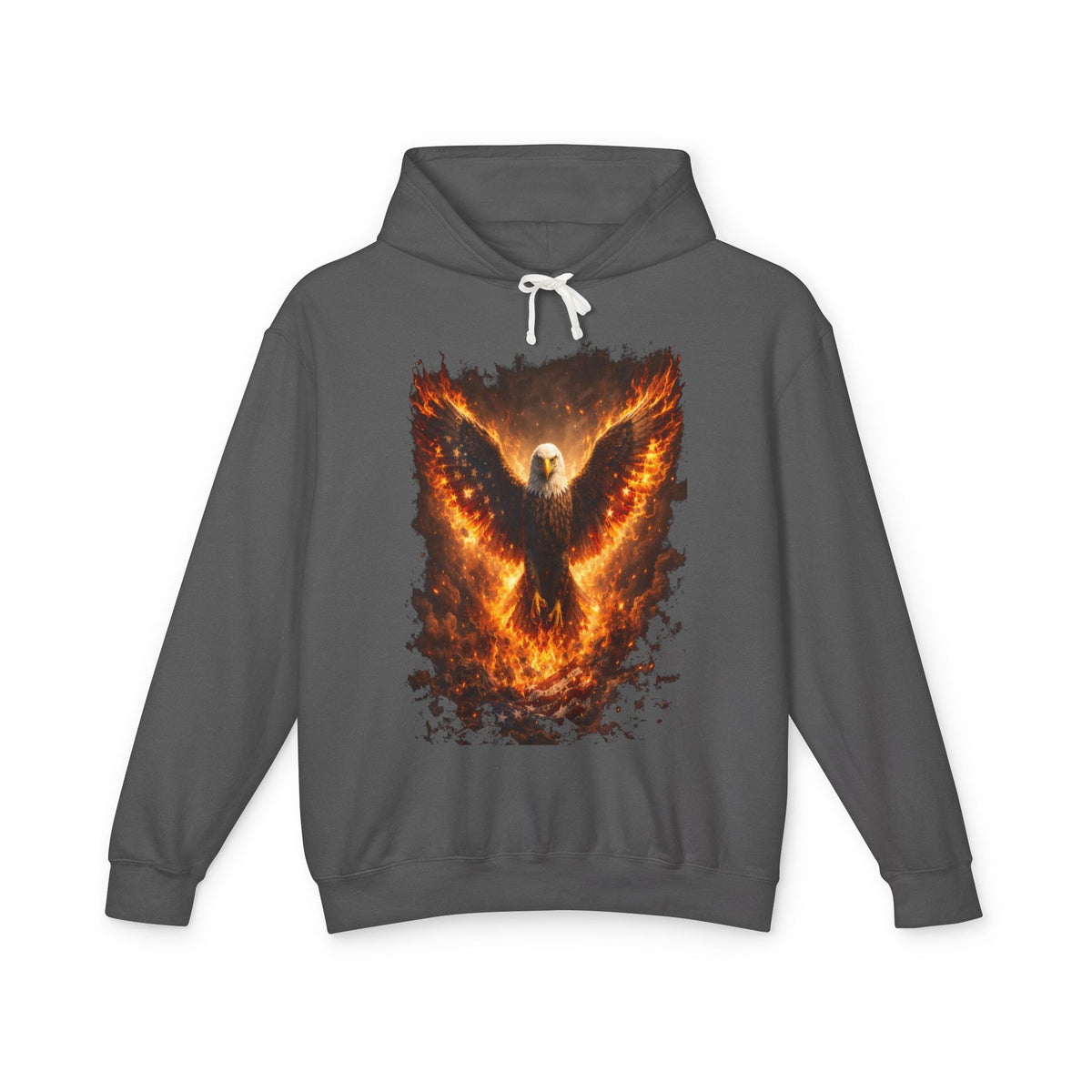 Phoenix Eagle Flame Graphic Hoodie — Fiery Bird Sweatshirt for Men & Women