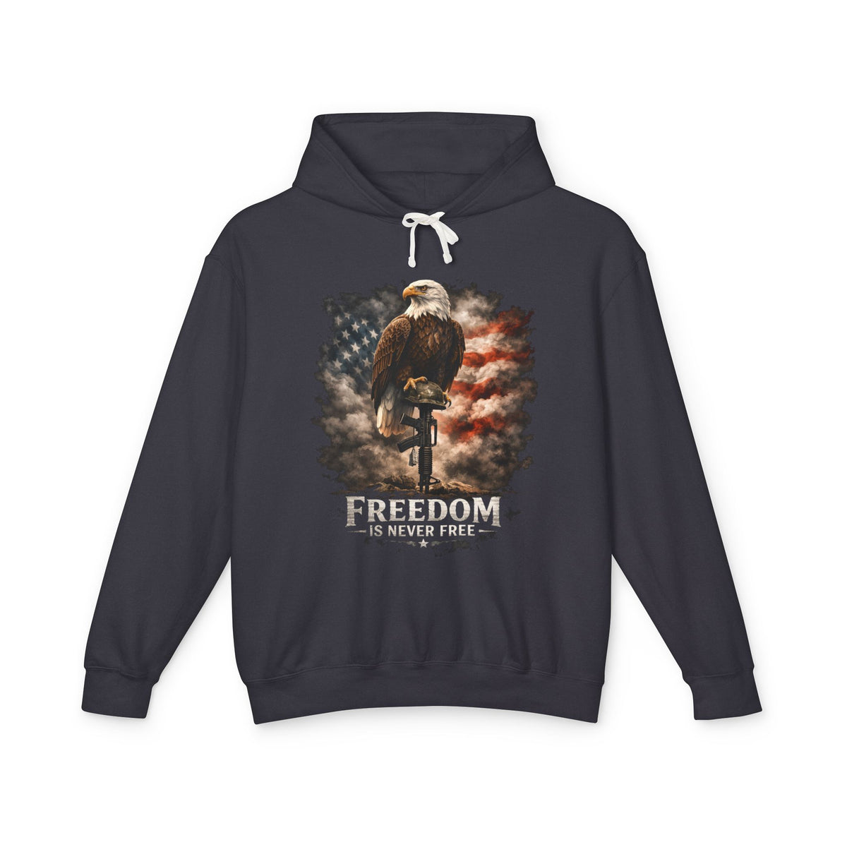 Freedom Eagle Hoodie – American Flag Bald Eagle Graphic Sweatshirt