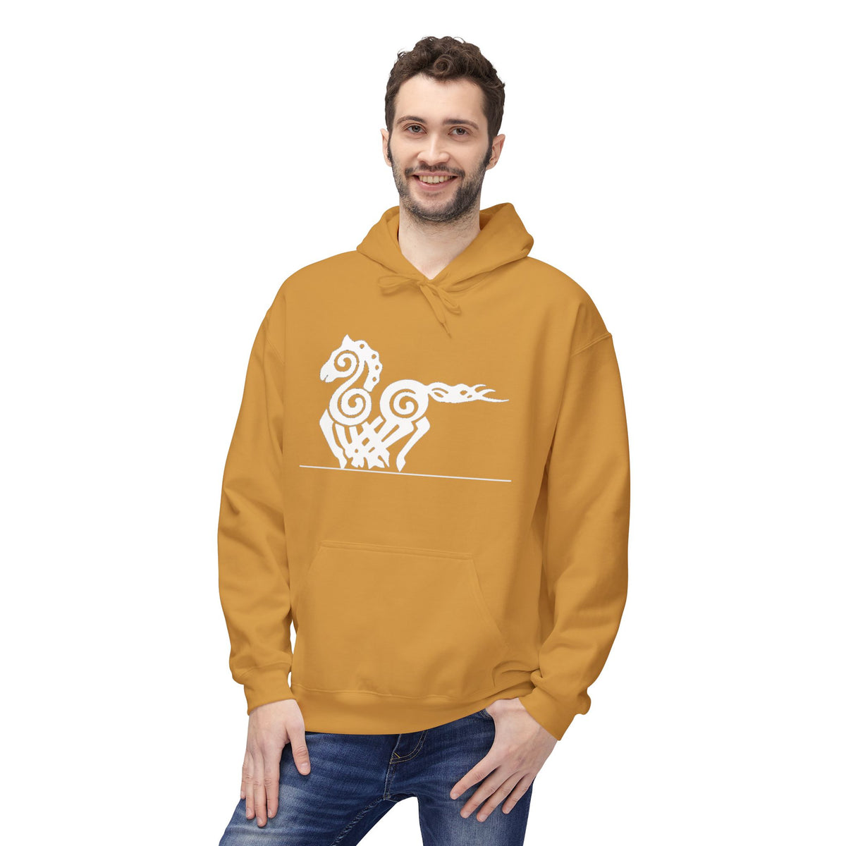 Viking  Hoodie — Nordic Myth Sea Creature Pullover